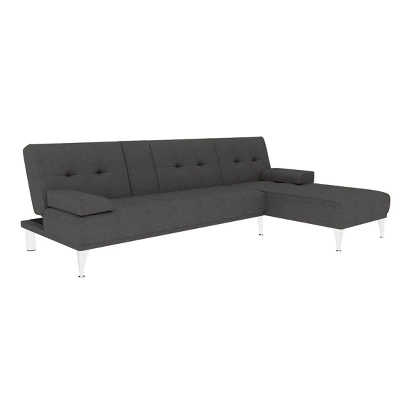 Miley Convertible Futon Sofa Bed With Chaise - Serta - Image 5