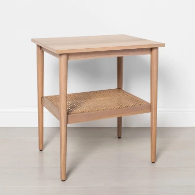 Wood & Cane Square Accent Side Table - Hearth & Hand™ With Magnolia - Image 9