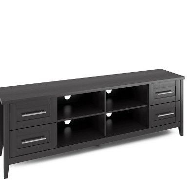 Jackson Extra Wide Drawer TV Stand For TVs Up To 80" Black - CorLiving - Image 2