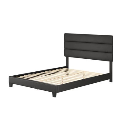 Luxembourg Faux Leather Channel Upholstered Platform Bed - Eco Dream