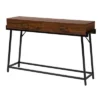 Eivor Wood And Metal 2 Drawer Console Table Walnut Brown/Black - Baxton Studio