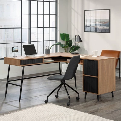 Ambleside L Desk Serene Walnut - Sauder