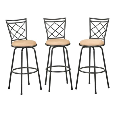 Set Of 3 Avery Adjustable Metal Barstool - Buylateral - Image 2
