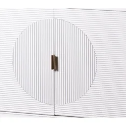 Milo Two Door Cabinet White/Copper - StyleCraft