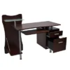 Stylish Computer Desk With Storage Brown - Techni Mobili