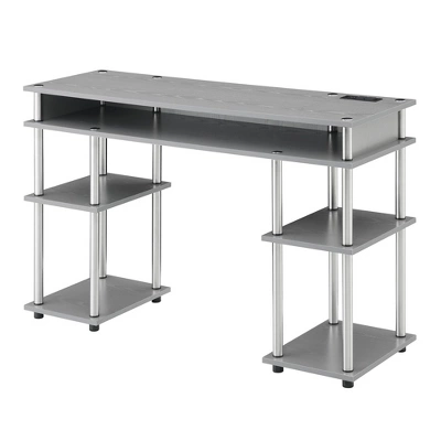 Designs2Go No Tools Student Desk With Charging Station And Shelves - Breighton Home - Image 12