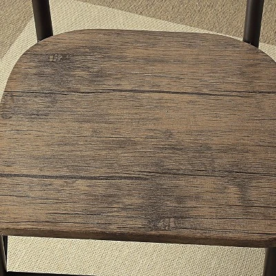 3pc Fairlands X Cross Back Dining Table Set Gray/Dark Bronze - HOMES: Inside + Out - Image 4