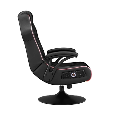 CXR3 Neo Fiber LED Audio Pedestal Gaming Chair With Subwoofer Black - X Rocker - Image 2