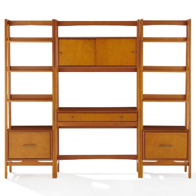3pc Landon Desk And Bookcases Set Acorn - Crosley - Image 5
