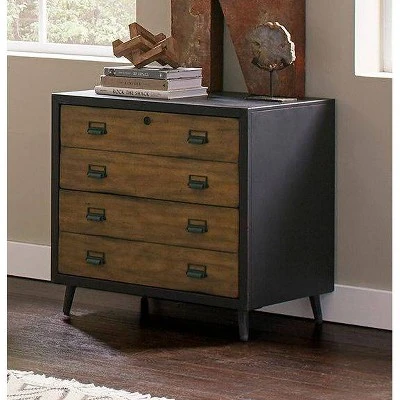 Payton Mid-Century Wood Lateral File Storage File Drawer Black - Martin Furniture - Image 10