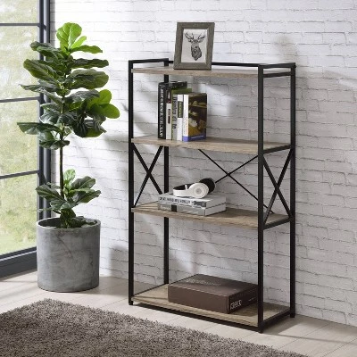 47" Corday Bookcase Gray And Black - Steve Silver Co. - Image 3
