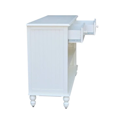 Cottage Collection Hand Rubbed Console Table With Storage Beach White - International Concepts - Image 7