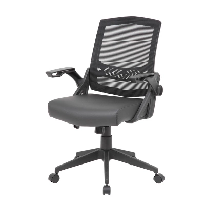 Mesh Flip Arm Task Chair Black - Boss Office Products - Image 5