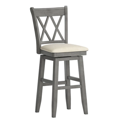 29" South Hill Double X Back Wood Swivel Height Barstool - Inspire Q - Image 7