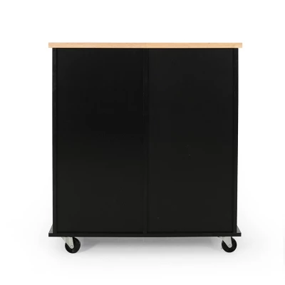 Provence Contemporary Kitchen Cart With Wheels - Christopher Knight Home - Image 6