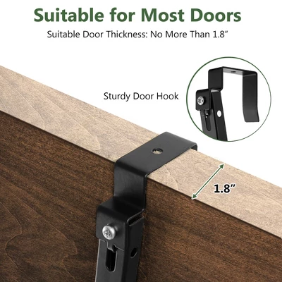 Costway Over The Door Pantry Organizer Wall Mounted Spice Rack W/ 6 Adjustable Shelves - Image 8