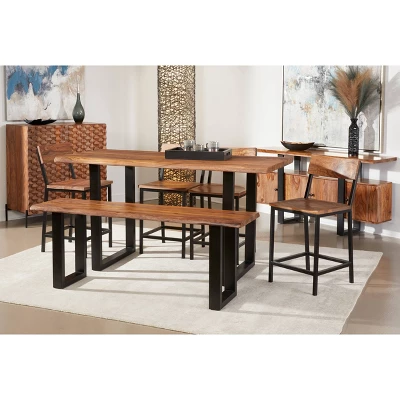 Brownstone Iii Counter Height Dining Table Brown - Treasure Trove - Image 3