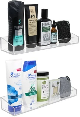 Sorbus Wall Mounted Acrylic Floating Display Shelves - Image 5