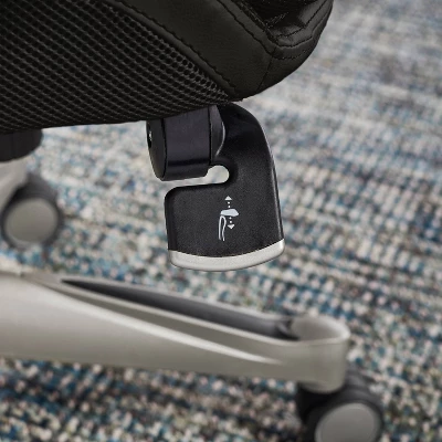 Back N Motion Health & Wellness Managers Chair Black Leather - Serta - Image 10