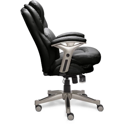 Back N Motion Health & Wellness Managers Chair Black Leather - Serta - Image 4