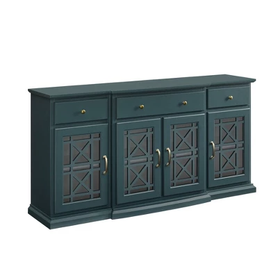 Selma Transitional 3 Tiered Ornate Fretwork Door Sideboard - Saracina Home - Image 6