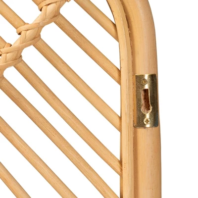 Queen Sakina Rattan Wall Mount Headboard Natural/Brown - Bali & Pari - Image 4