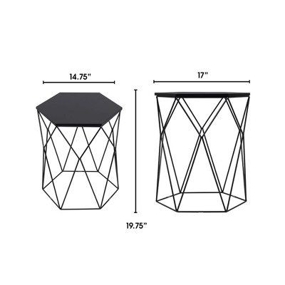 Element Geometric Side Table Midnight Black - Adore Decor - Image 6