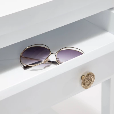 Hampton Side Table With Drawer White - Finch - Image 3