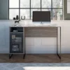 Pacer Single Pedestal Computer Desk Gray Oak - Room & Joy