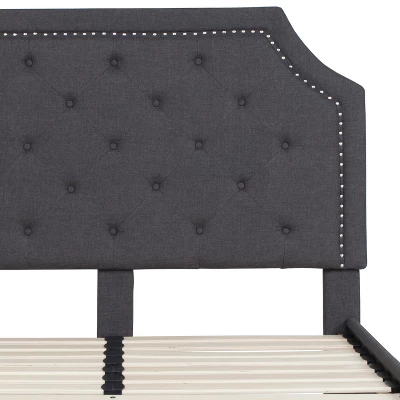 Flash Furniture Brighton Arched Tufted Upholstered Platform Bed - Image 7