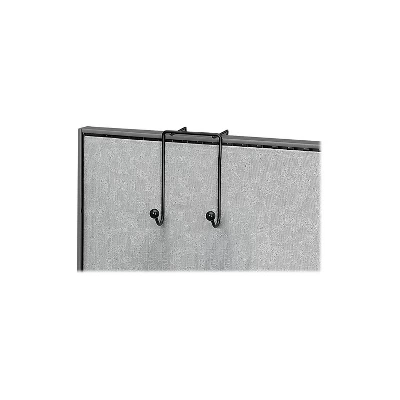 Fellowes Wire Partition Additions Plastic Double Coat Hook Black (75510) 423889 - Image 2