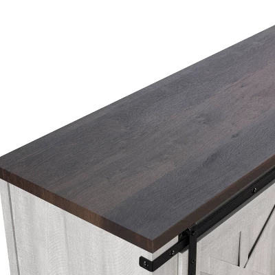 58" TV Stand For TVs Up To 65" Saw Cut Off White - Home Essentials - Image 7