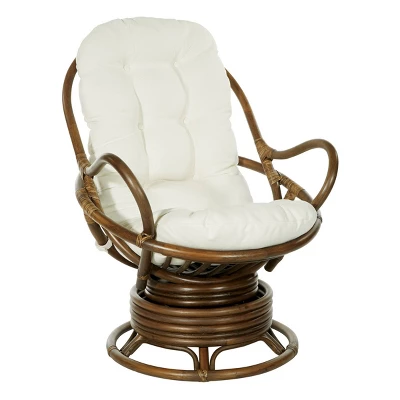 Kauai Rattan Swivel Rocker Chair - OSP Home Furnishings - Image 9