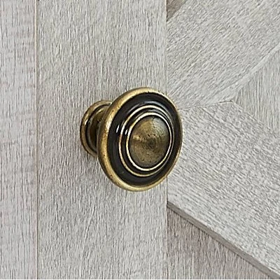 Dark Drift Wood Desktop TV Stand For TVs Up To 64" Off White - Home Essentials - Image 9