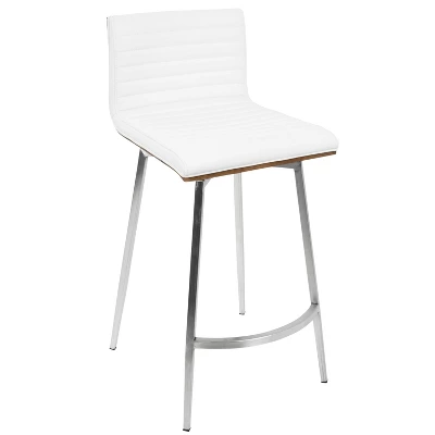 Set Of 2 Mason Contemporary Swivel Counter Height Barstools - Lumisource