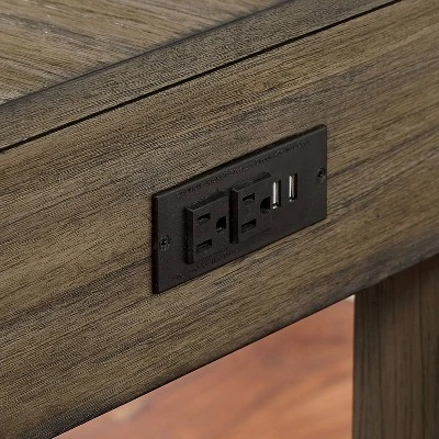 4pc Cohasset Counter Height Dining Set With USB Plug Gray - HOMES: Inside + Out - Image 5