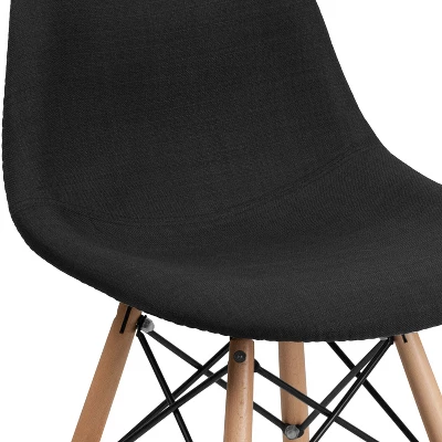 Merrick Lane Fabric Accent Chair With Metal Braced Wooden Legs For Living Room, Bedroom And Home - Image 3