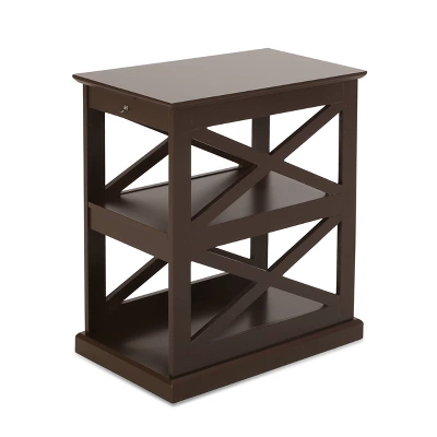 Vernon Contemporary 2 Shelf Side Table Dark Walnut - Christopher Knight Home - Image 2
