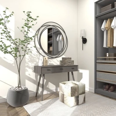 Modern 3 Drawer Wood Console Table Black - Olivia & May - Image 13