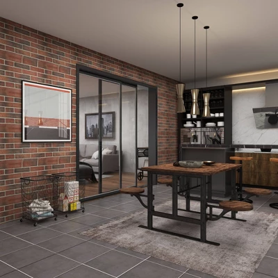 Square Industrial Metal Storage Cart Black CosmoLiving By Cosmopolitan - Image 10