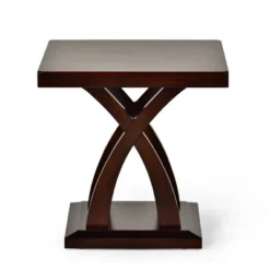 Jocelyn End Table Espresso Cherry - Steve Silver