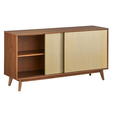 Flory Sideboard With Sliding Doors Walnut - Lifestorey - Image 3