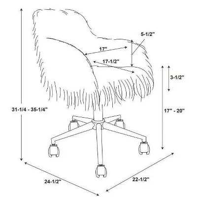 Fiona Chrome Base Office Chair - Linon - Image 7
