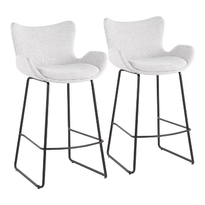 Set Of 2 Tara Contemporary Counter Height Barstools - LumiSource - Image 8