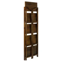 Stratford 60.25" 5 Shelf Folding Bookcase Brown - Flora Home