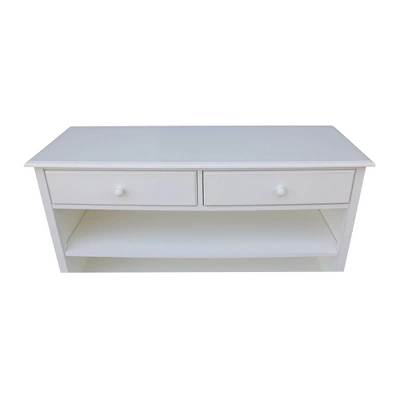 Cottage Collection Hand Rubbed Console Table With Storage Beach White - International Concepts - Image 8