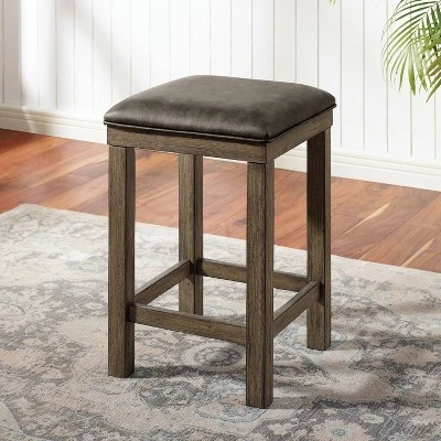 4pc Cohasset Counter Height Dining Set With USB Plug Gray - HOMES: Inside + Out - Image 2