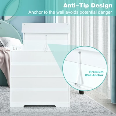 Costway 3-Tier Wooden Dollhouse Bookcase Children's Bookshelf In Kid's Room Gift For 3+ - Image 6