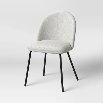 2pk Nils Metal Base Dining Chairs Gray Woven Fabric - Project 62™ - Image 2