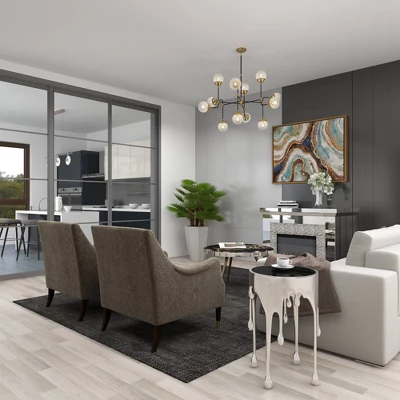 Contemporary Aluminum Melting Accent Table - Olivia & May - Image 20